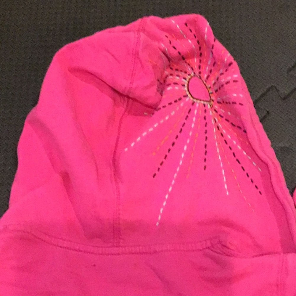 Lucky zipper hooded sweatshirt Peace retro size M - Picture 7 of 12